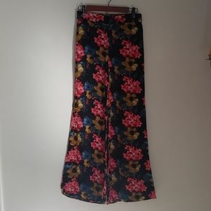 Abercrombie & Fitch floral flare pants